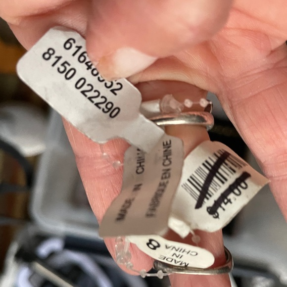 Free People Silver Tone Onyx Dome Ring, Size 8, NWT - Picture 13 of 13